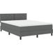 Maison Exclusive - Lit boxspring avec tête de lit gris foncé 160 x 200 cm, tissu
