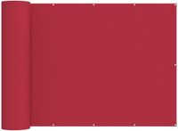 vidaXL - Balkon - Privacy - Scherm - 200 x 400 cm - Stof - met PU-coating - Rood
