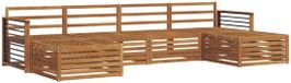 vidaXL - Ensemble de canapé d'extérieur - 6 pièces - Naturel - Bois d'acacia massif