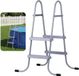 VEVOR Zwembadtrap van Koolstofstaal, Draagvermogen 136 Kg, Instaptrap met A-Frame, Veiligheidstrap voor Bovengrondse Zwembaden met Een Diepte Tot 838 Mm, Instaphulp met Antislip Treden (2 Stuks), Grijs