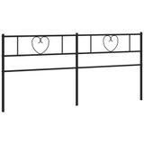 VidaXL 355501 Tête de lit et pied de lit Noir Métal 200 cm