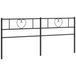 VidaXL 355501 Tête de lit et pied de lit Noir Métal 200 cm
