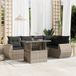 Maison Exclusive - Ensemble de meubles de jardin 6 pièces avec canapé et coussins, gris clair, en polyrotin