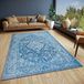 Hanse Home Mahat Oosters tapijt, loper, Oosters, klassiek geweven, met vintage rand, licht glanzend, plat weefsel, voor slaapkamer, eetkamer, woonkamer, hal, lichtblauw, 80 x 165 cm