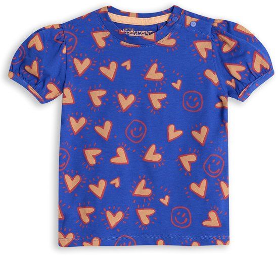 4PRESIDENT T-shirt meisjes - Dazzling blue - Maat 98