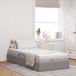 vidaXL Ottoman Bedframe met opslag Taupe 90 x 190 cm Stof