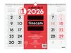 Finocam Wandkalender met grote cijfers 2026, maandoverzicht januari - december 2026 (12 maanden), kalender 2026, neutrale Catalaanse maandplanner