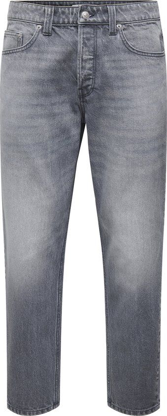 ONLY&SONS ONSEDGE Straight Fit Jeans - Heren - W34 x L30 - Grijs