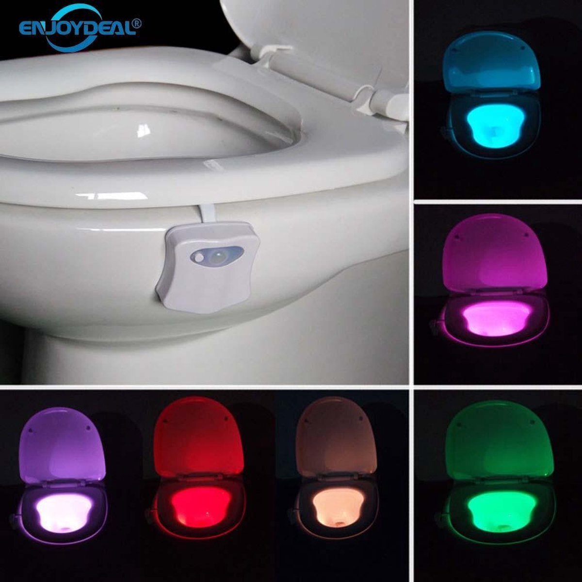 Toilet LED WC Nachtlamp - Licht - Lamp - Multicolor - Glow Toilet - Light - Bewegingssensor - WC Verlichting Met Sensor