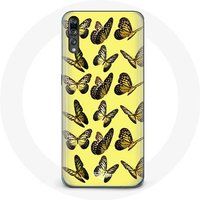 Maniacase Etui voor Huawei P20 Vlinders Gele Achtergrond