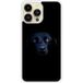iPhone 14 Pro Max Chien noir bedrukt siliconen hoesje