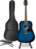 MAX Akoestische gitaar voor beginners - SoloJam Western gitaar 4/4 - Blauw