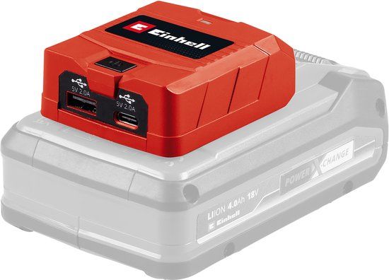 Einhell TC-CP 18 Li USB A/C-Solo Power X-Change 18V Li-ion USB-A en USB-C Powerbank