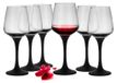 Sendez 6 verres à vin 360 ml avec pied noir