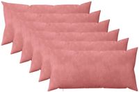vidaXL - Kussensloop - 6 stuks - HEERLEN - Roze - 40 x 80 cm - Fluweel