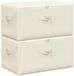 vidaXL Opbergboxen 2 stuks 43x34x23 cm stof crèmekleurig