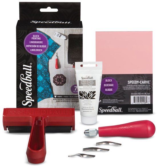 Speedball Starter kit fabric block printing