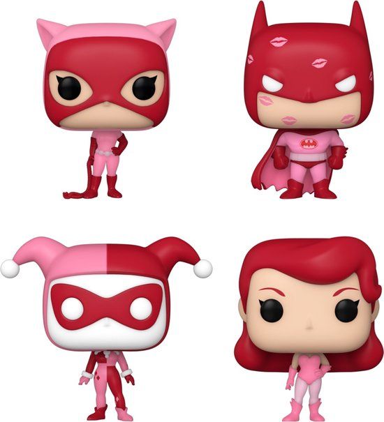 Funko DC Comics Valentines Pocket POP! 4-Pack - 4 cm