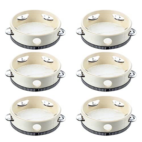 Duendhd 6 Stks 6 "Muzikale Tamboerijn Tamborine Drum Ronde Percussie Gift voor KTV Party