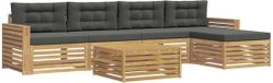 vidaXL Buiten bankenset 6 st Wit en antracietkleurig Polyester