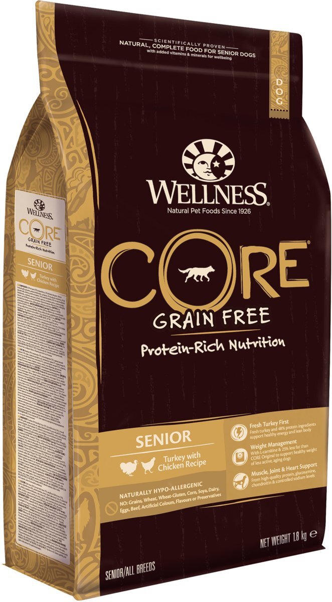 Wellness Core Grain Free Dog Senior Kalkoen Kip 1.8 kg