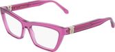 FERRAGAMO SF3021 665 TRANSPARENT CYCLAMEN 54/16/140 Vrouw Brilmonturen