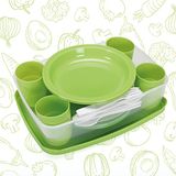 Cosmoplast Picknickservieset voor 4 personen - 25 stuks