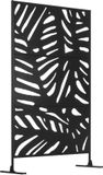 Outsunny privacyscherm voor buiten - Staal - 122x45x198cm - Zwart