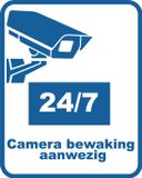 Merkloos / Sans marque Ricard Camera Bewaking 24/7 | bord | 20x25cm & 3 mm dik | Forex |Tekst Blauw
