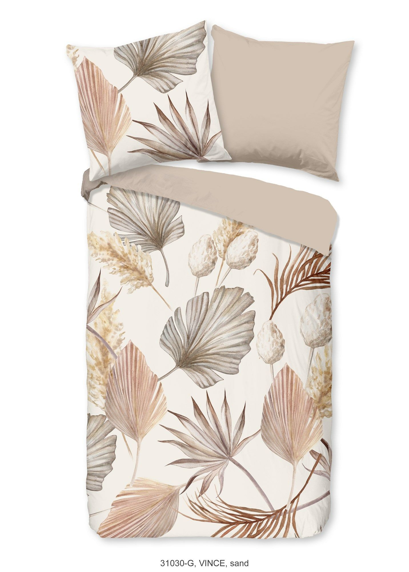 Muller Textiles 31030.02.12 Bedding Set - Sand - 200 x 220 cm - Cotton