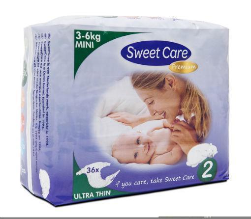 Sweetcare Premium Baby Ultradun Luiers Maat 2 36 stuks