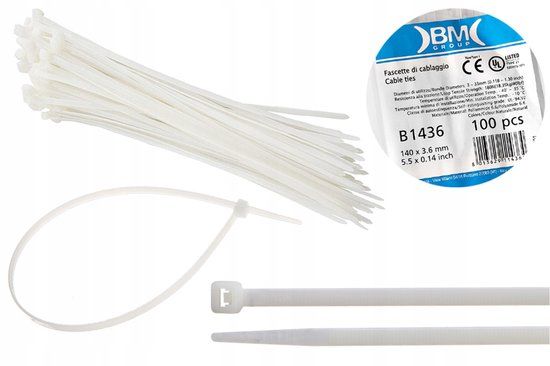 Kabelbinders 140x3.6mm PA6.6 Natuurlijk 100 stuks