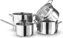 Eva Trio Set de casseroles - 4 pièces - Inox - Argent