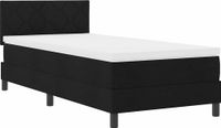 vidaXL Boxspringbed met kussens, zwart, 100 x 200 cm, stof