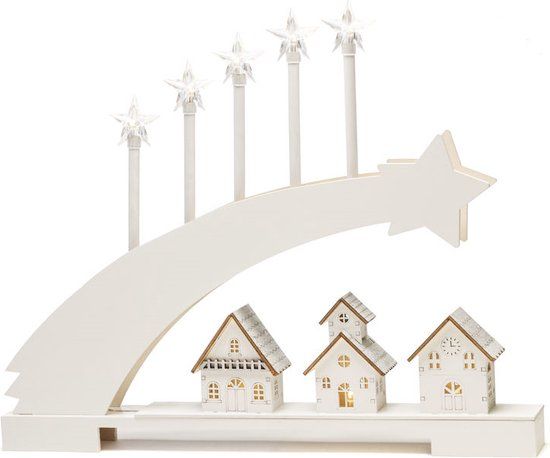 Konstsmide 3284-210 Kerstboog Ster Warmwit LED Wit - 45cm