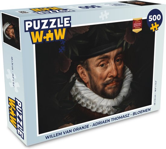 MuchoWow Puzzel Willem van Oranje - Adriaen Thomasz - Bloemen - Legpuzzel - Puzzel 500 stukjes