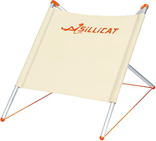 PLAY Sillicat rugleuning inklapbaar, aluminium, beige, 42 x 67 x 40 cm