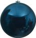 Decoris Kerstbal - donkerblauw - groot - 20 cm - kunststof - glans - kerstversiering