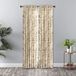 Ellis Curtain Script Crushed Taffeta Tailored Panel, Zwart, 48" x 84"