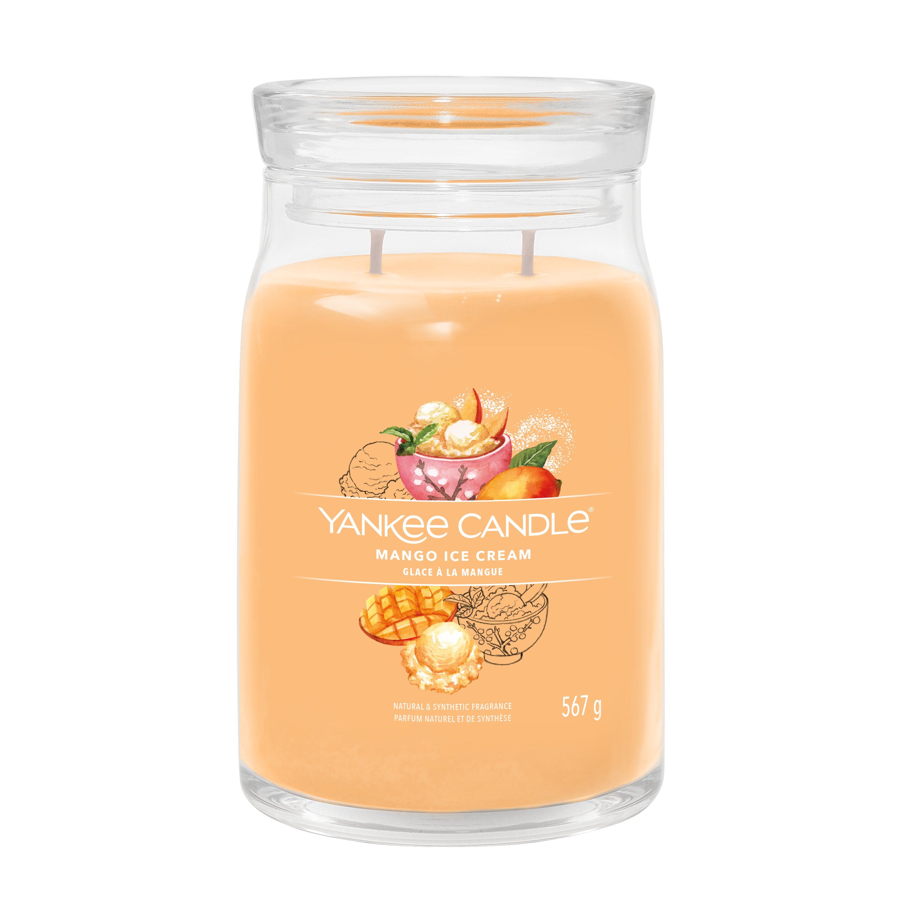Yankee Candle Signature Cylinder Candle - Mango Vanilla - 90 Hours - Orange