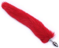 New Age Devi Vossenstaart Foxtail Anale Buttplug Rood