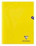 Clairefontaine 343312C Geniet Schrift Mimesys Geel - 24x32 cm - 48 Pagina's Kleine Ruitjes - Wit Papier 90 g - Polypro Omslag