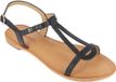Les Tropéziennes par M. Belarbi Hamess leren sandalen voor dames, zwart, maat 37