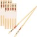Concorde Sushi eetstokjes - 10x setjes - bamboe hout - rode print - 24 cm
