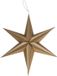 Gerimport Gerim Papieren decoratie kerstster lampion bruin 20 cm