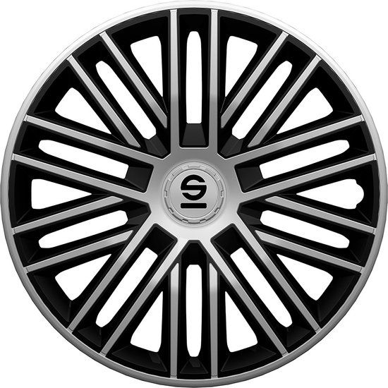 Sparco Bergamo Wieldoppen 16 Inch Zilver/Zwart - Set van 4