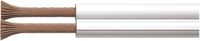 EMOS S8291 koperen kabel 2 x 1,5 mm2, 100 meter tweedraads kabel van puur koper voor laagspanning, wit met polariteitsmarkering