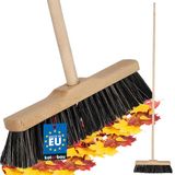 KOTARBAU® Straatbezem met Steel, van Hout, 30 cm, Buitenbezem, Tuinbezem, Bruin