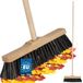 KOTARBAU® Straatbezem met Steel, van Hout, 30 cm, Buitenbezem, Tuinbezem, Bruin