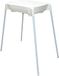 dBb Remond Badkuiphouder voor baby's, groot model, babybadhouder, afneembare voeten, antislip, van glanzend metaal, wit, afvoerslang, 83 x 100 x 53 cm (h x b x d)